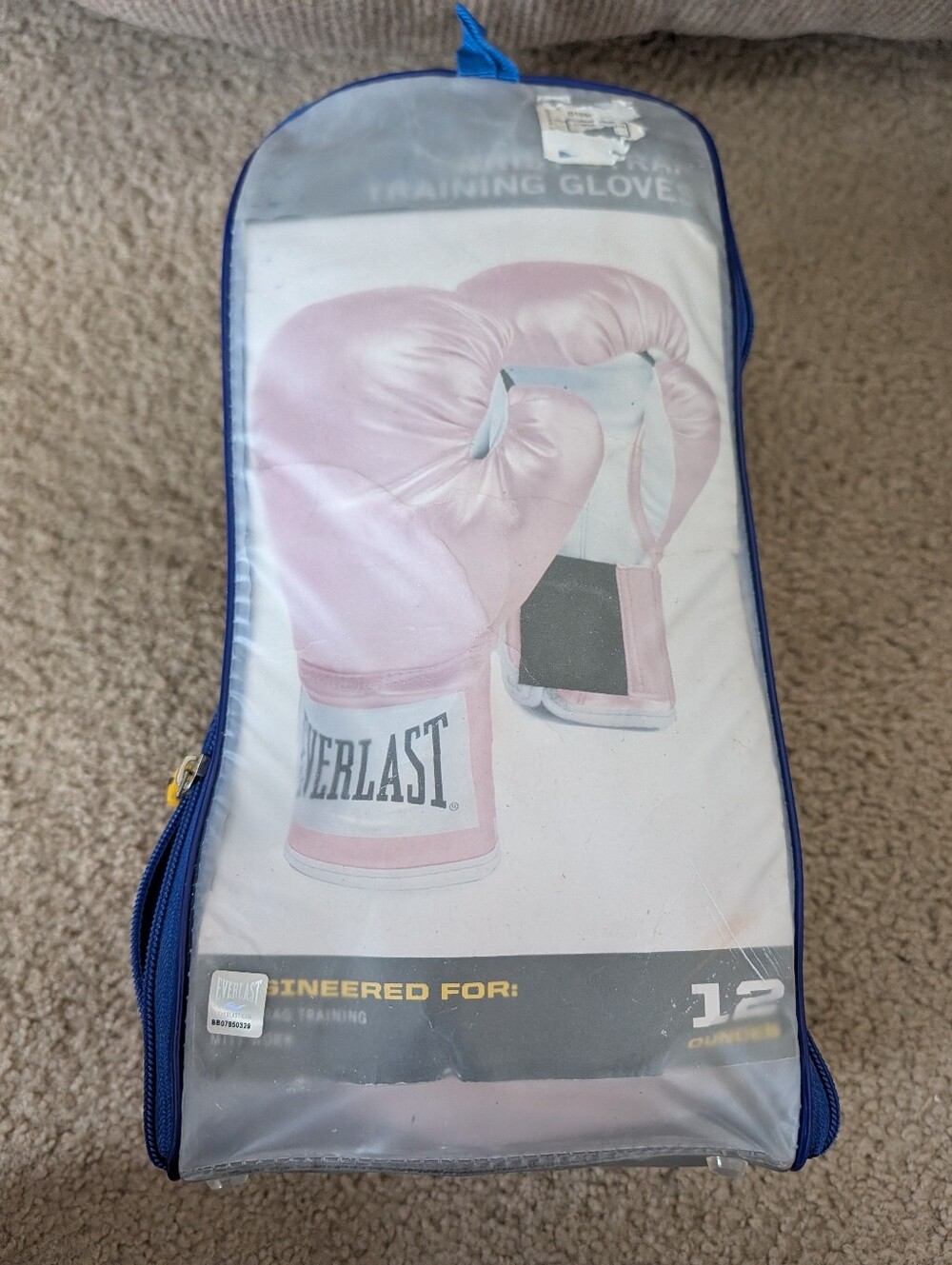 Everlast Pink and White Women's Boxing Gloves with Wrist Strap